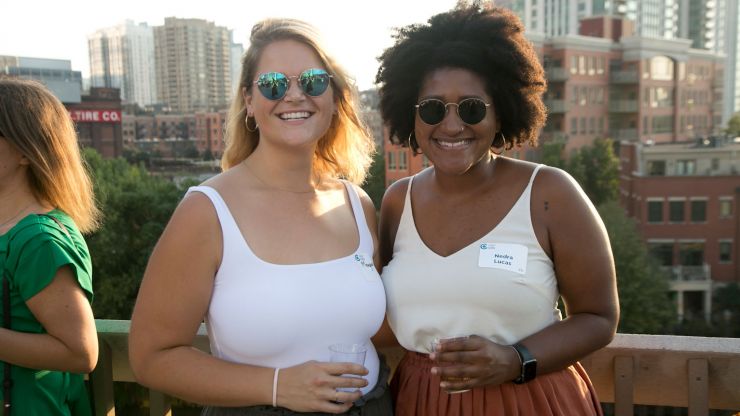 Two YP members at the 2019 Summer Soiree