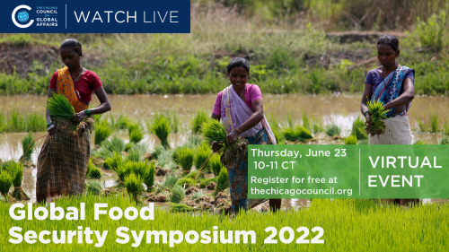 The 2022 Global Food Security Symposium will take place Thursday, June 23 from 10 to 11 a.m. CT online.
