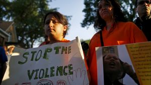 Women in Chicago protest gun violence 