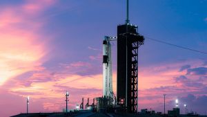 SpaceX Crew-1 Mission rocket on launch pad