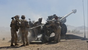 U.S. Marines conduct a live fire exercise
